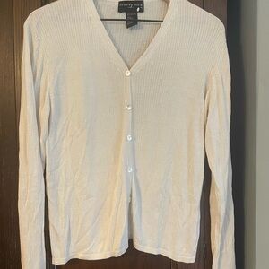 August Silk Women's Light Cream Cardigan